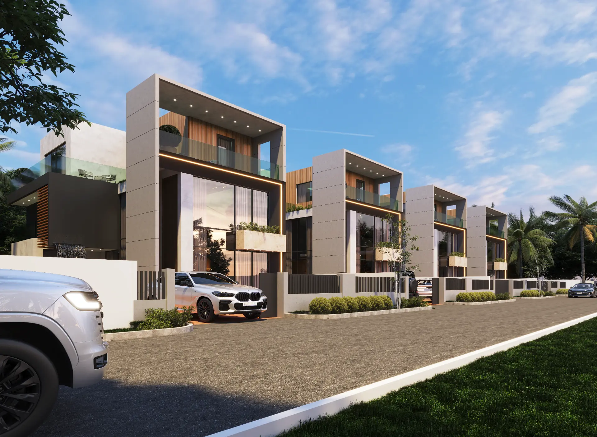 Rockwell street of terrace villas with private parking